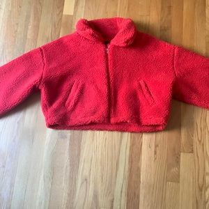 Red Bomber jacket